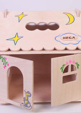 Кукольный домик  hega  с росписью 1эт. (039a)4 фото
