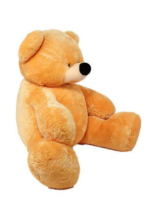 Велика м'яка іграшка ведмідь бублик 180 см медовий1 фото
