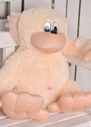 М'яка іграшка аліна мавпа 55 см персикова3 фото