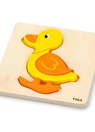 Мини-пазл viga toys "уточка" (59929)