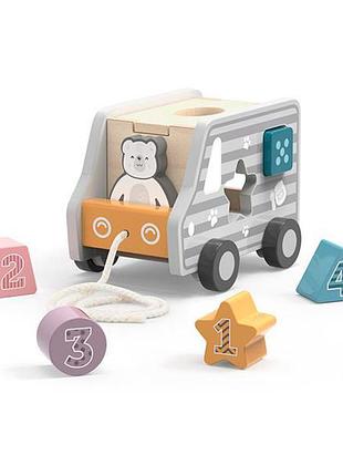 Каталка viga toys polarb машинка-сортер (44041)