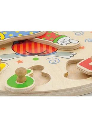 Развивающая игрушка-пазл viga toys "часы" (56171)