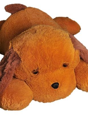 Большая игрушка собака тузик 140 см медово-коричневый