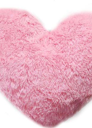 Большая подушка алина сердце 75 см розовый1 фото