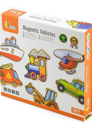 Набор магнитов viga toys транспорт, 20 шт. (58924)