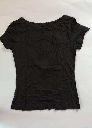 Жіноча футболка з національним орнаментом чорна, розмір s3 фото