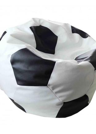 Крісло мішок м'яч футбольний чорний з белымtia-sport