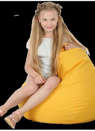 Крісло-мішок груша хатка середня жовта (підліткова)1 фото