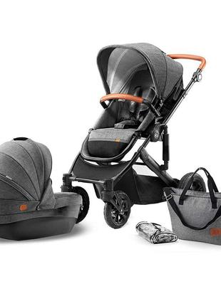 Универсальная коляска 2 в 1 kinderkraft prime gray (kkwprimgry0200)