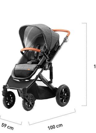 Универсальная коляска 2 в 1 kinderkraft prime gray (kkwprimgry0200)6 фото