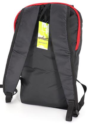 Дитячий маленький рюкзак mayers чорний міській з червоною блискавкою(m0077)4 фото
