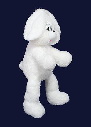 Велика іграшка аліна зайчик сніжок 90 см білий6 фото