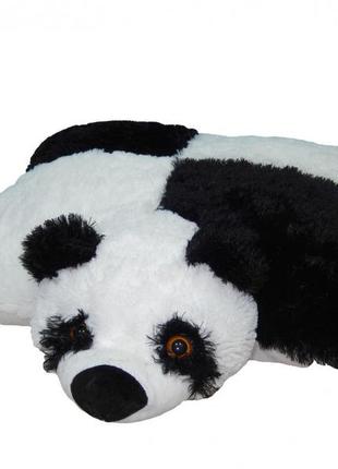 Подушка іграшка аліна панда-шахматка 45 см