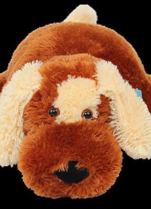 Подушка алина собачка шарик 55 см коричневый1 фото