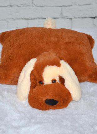 Подушка алина собачка шарик 55 см коричневый5 фото