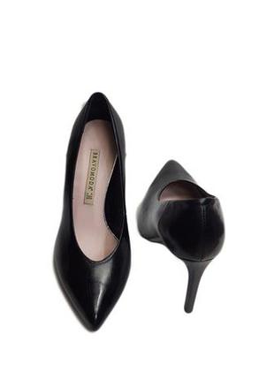 Туфли женские черные из натуральной кожи bravo moda