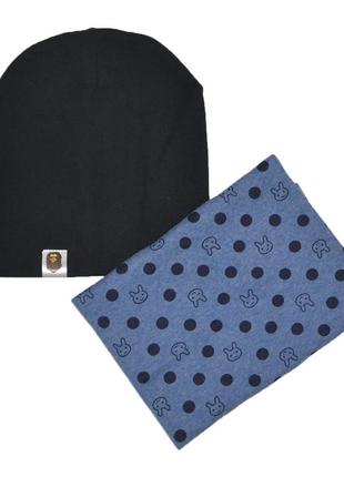 Шапочка и шарф детские осенние