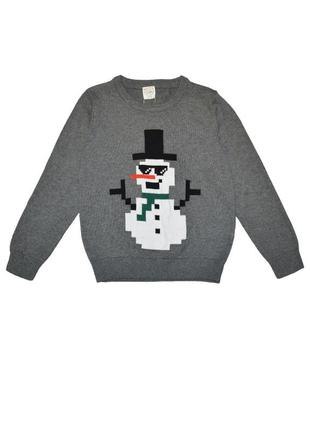 Светр на хлопчика новорічний принт