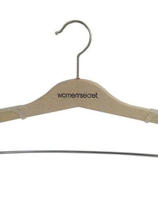 Светлые деревянные костюмные плечики вешалки 40см с силиконовым покрытием и прищепками англия1 фото