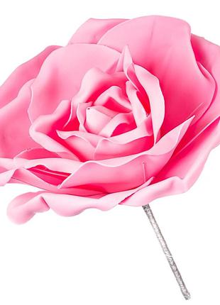 Большая роза из изолона для фотозоны розовая 22х25 см