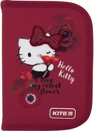 Пенал без наполнения kite education hello kitty 1 отделение 1 отворот hk20-621-1