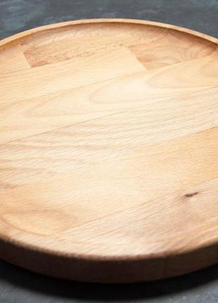 Сервірувальна дошка дерев'яна тарілка для подачі стейка шашлику м'ясних страв та нарізки 29х29 см "араунд"