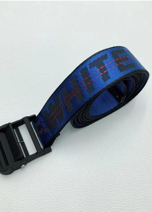Ремень пояс off white original belt  синий 150 см3 фото