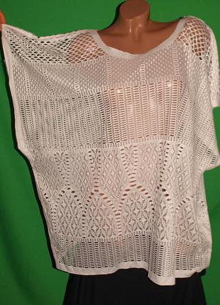 Ажурная блуза (хл - 2хл) лёгкая ,с узором, красивая, отлично смотрится.