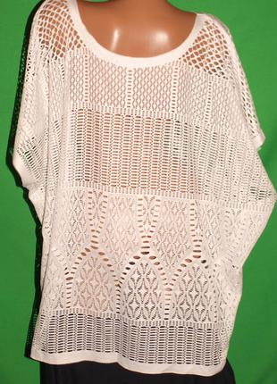 Ажурна блуза (хл - 2хл) легка ,з візерунком, красива, чудово виглядає.4 фото