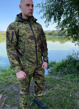 Костюм soft shell ukr-tec «ліс» green zond рыбалка охота