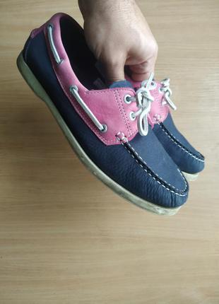 Кожаные топсайдеры мокасины orca bay (26см)