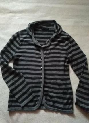 Кофта на гудзиках в смужку кардинан джемпер