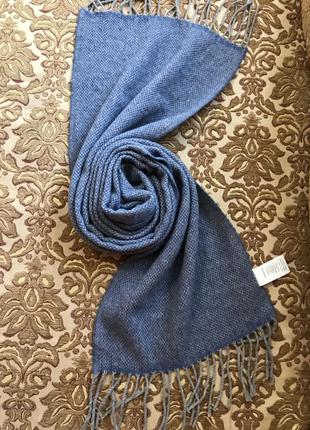 Статусный шарф jp scarf jean paul шерсть denim 183*31 made in italy10 фото