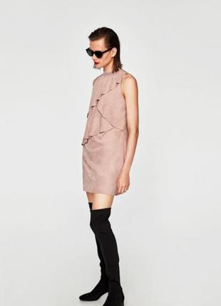 Сукня під замш zara р. с нове