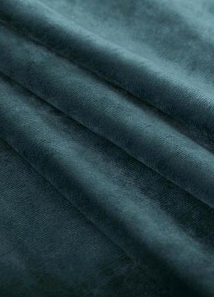 Порт'єрна тканина для штор оксамит люкс синього кольору2 фото