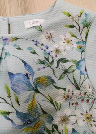 Платье next цветочный принт бирюза 8 лет