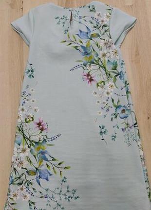 Платье next цветочный принт бирюза 8 лет