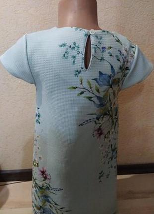 Платье next цветочный принт бирюза 8 лет