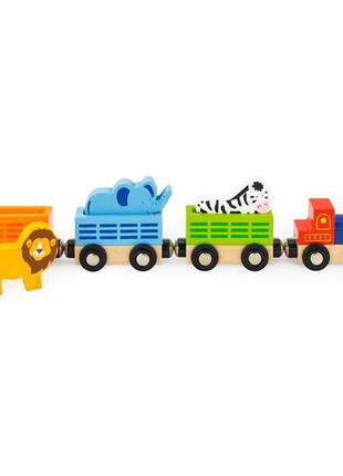 Набір для залізниці viga toys поїзд-зоопарк (50822)