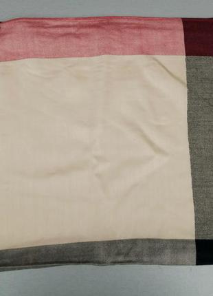 Burberry шарф женский кашемировый тонкий беж с серым1 фото