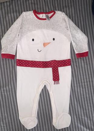 Человечек снеговик baby club