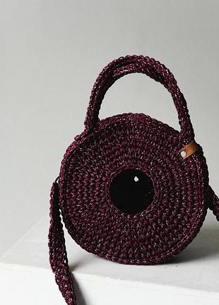 В'язана сумка жіноча кругла "око"