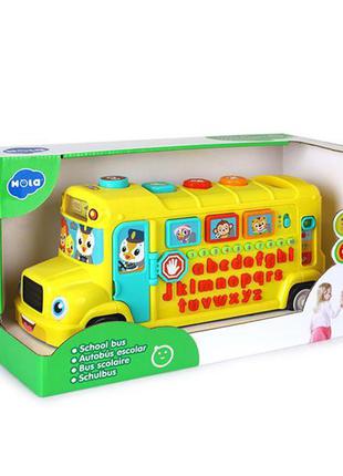 Музыкальная развивающая игрушка hola toys школьный автобус (3126)2 фото