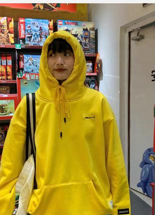Худі на флісі жовта