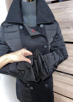 Брендовая удлиненная классная куртка пуховик с шерстью от tommy hilfiger♥️5 фото