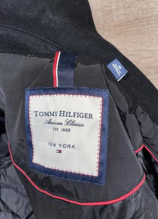 Брендовий подовжена класна куртка пуховик з вовною від tommy hilfiger♥️6 фото