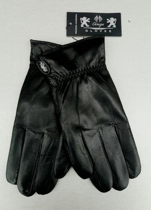 Перчатки мужские натуральная кожа на махре румыния черные touch screen