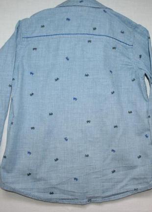 Легкая джинсовая рубашка   jbc  на   1,5-2года (рост 92см)3 фото