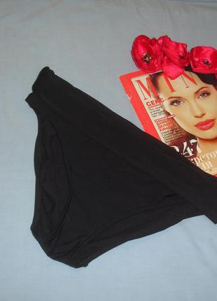 Низ от купальника плавки размер 50 / 16 черные с отворотом