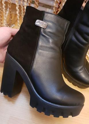 Ботинки кожа